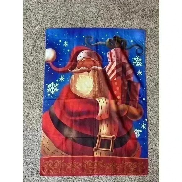 Vintage Santa Claus Outdoor Flag 26 1/2” X 37 1/2” - Picture 2 of 5